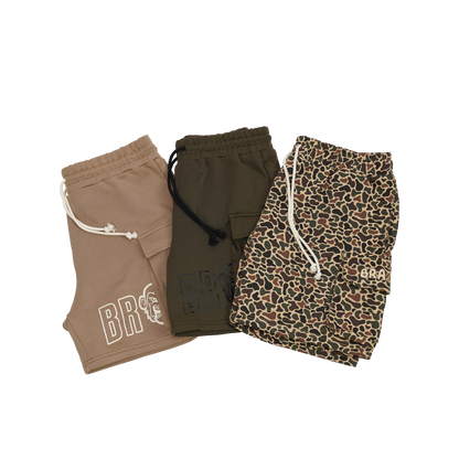 Split cargo shorts